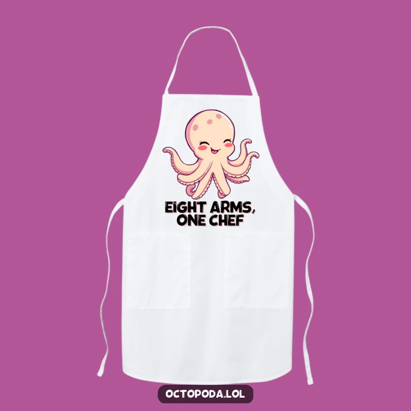 Funny Octopus Apron: Cheerful Dancing Cephalopod Kitchen Wear Gift