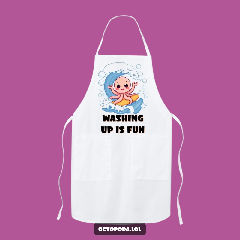 Funny Octopus Bubble Surf Apron: Hilarious Kitchen Fun, Perfect Gift