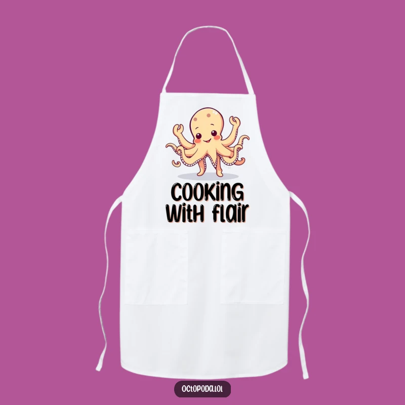 Funny Octopus Dancing Apron: Wobbly Chef's Apron, Fun for Kitchen and Funny Gifts