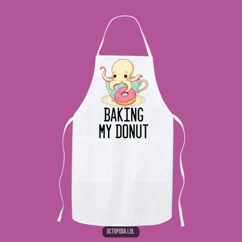 Funny Octopus Teacup Donut Apron - Hilarious Kitchen Gift for Snack Lovers