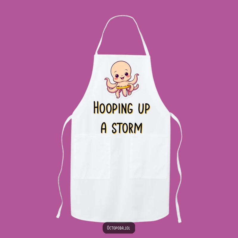 Funny Wiggling Octopus Hula Hoop Apron, Humorous Gift for Busy Bees