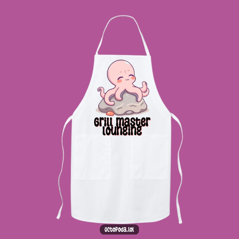Funny Octopus Chill Apron - Relaxed Cephalopod Kitchen Comfort