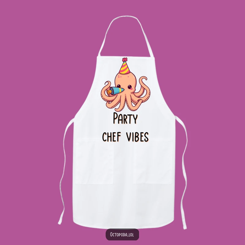 Funny Party Octopus Horn Apron - Hilarious Kitchen Gift for Festive Cooks