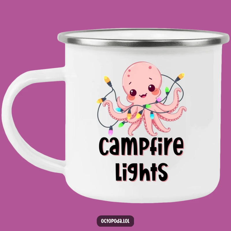 Funny Octopus Campfire Mug: Festive Lights for Outdoor Fun