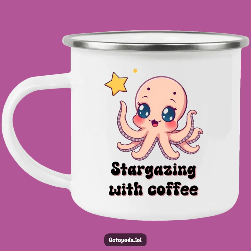 Funny Octopus Star Reach Camping Mug: Durable, Hilarious Aspiration, Perfect Gift