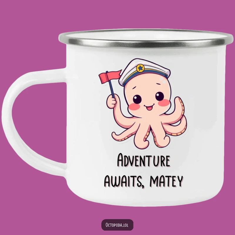 Funny Sailor Octopus Camping Mug: Playful Nautical Adventure Drinkware Gift