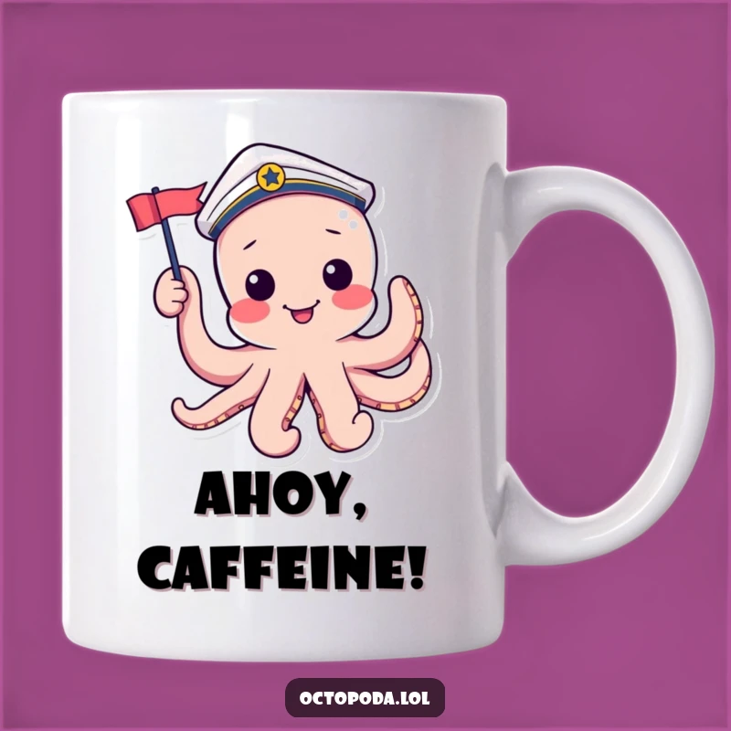Funny Sailor Octopus Mug: Playful Nautical Character Gift for a Smile
