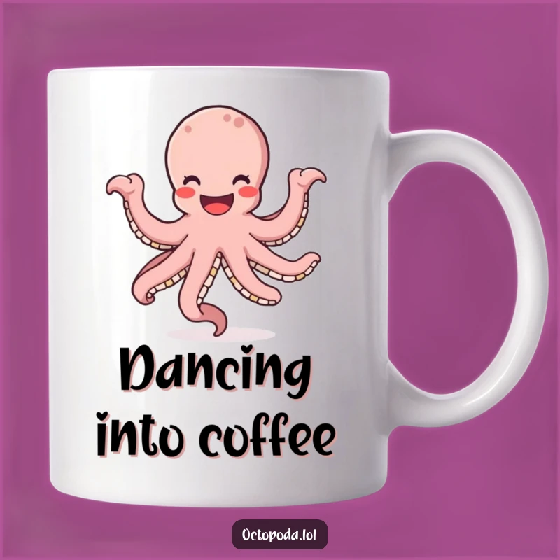 Funny Octopus Dancing Mug: Joyful and Hilarious Ocean Celebration