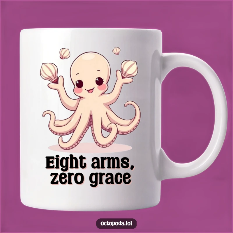 Funny Kawaii Octopus Juggling Seashells Mug: A Hilarious and Artistic Gift