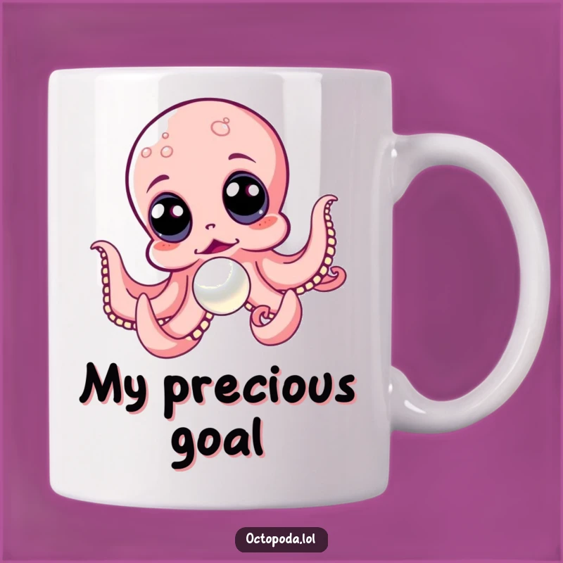 Funny Octopus Chasing Pearl Mug: A Hilarious and Exciting Gift for Ocean Lovers!