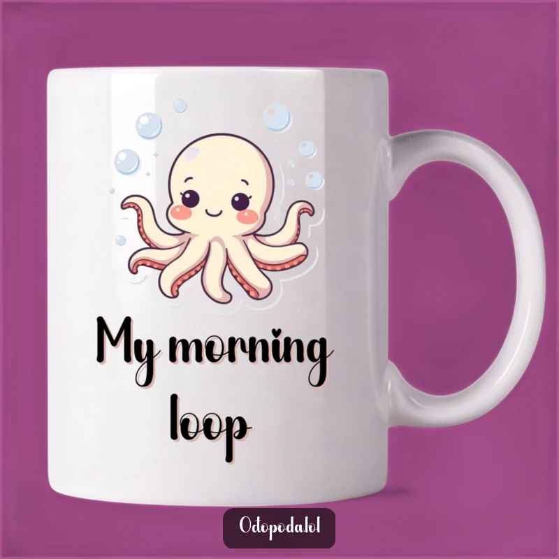 Funny Octopus Swimming Mug: Adorable Ocean Creature, Perfect Funny Gift for Marine Life Lovers