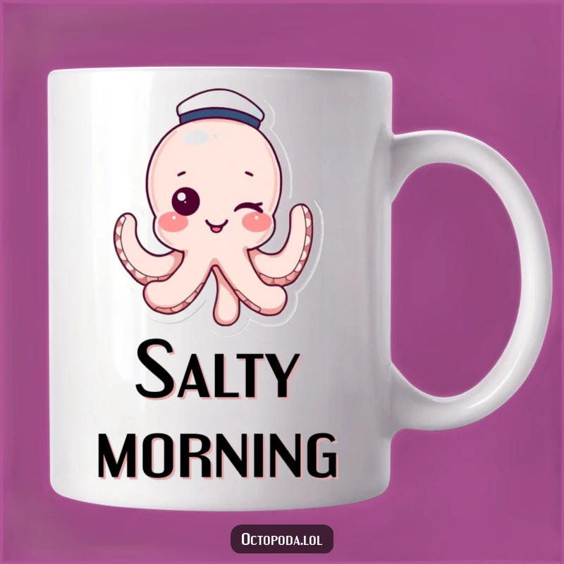 Funny Octopus Sailor Mug: Winking Charm, Perfect Humorous Gift
