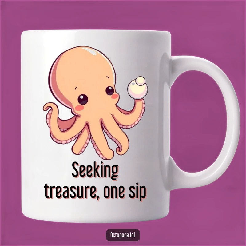 Funny Octopus Pearl Mug: Discover Wonder with This Funny Gift