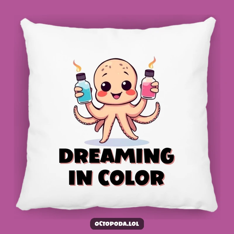 Funny Octopus Art Pillow: Cozy Comfort for Creative Souls with Funny Gift