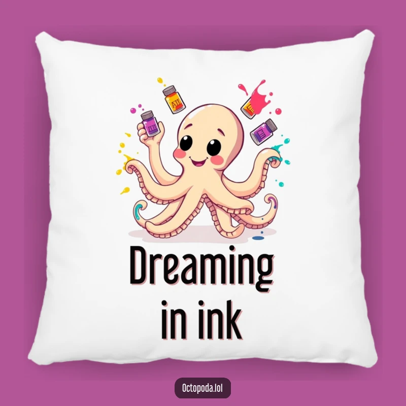Funny Octopus Ink Juggling Pillow - Comfy and Colorful Accent for Your Couch