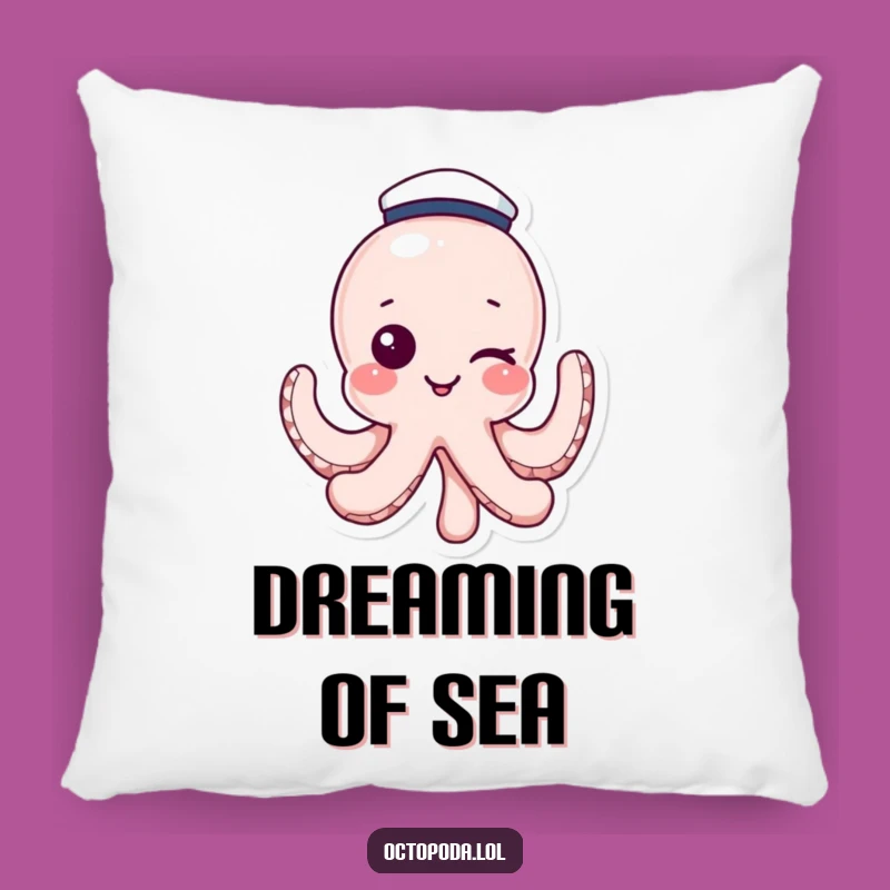 Funny Octopus Sailor Pillow: Cozy Nautical Accent, Humorous Gift