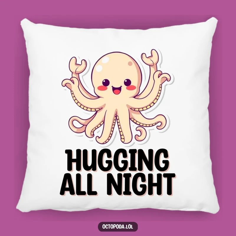 Funny Kawaii Octopus Pillow - Comfy Energetic Waving Decor