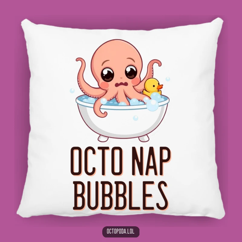 Funny Octopus Bubble Pillow - Cozy Comfort with Splashy Humor