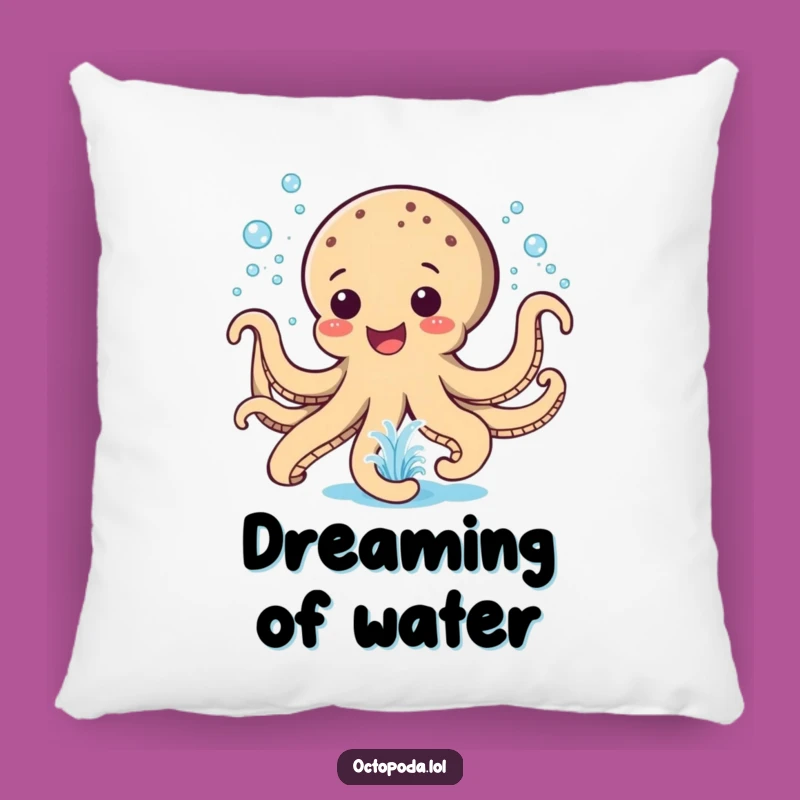 Funny Octopus Fountain Pillow: Playful Comfort, Perfect Cozy Funny Gift