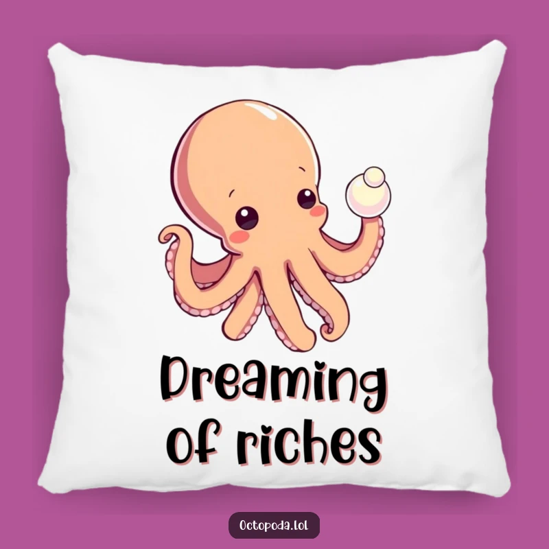Funny Octopus Pearl Pillow: Cozy Comfort for Curious Minds with Funny Gift