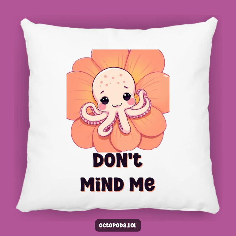 Funny Shy Octopus Pillow: Cozy Peeking Cephalopod Cushion for Gentle Comfort