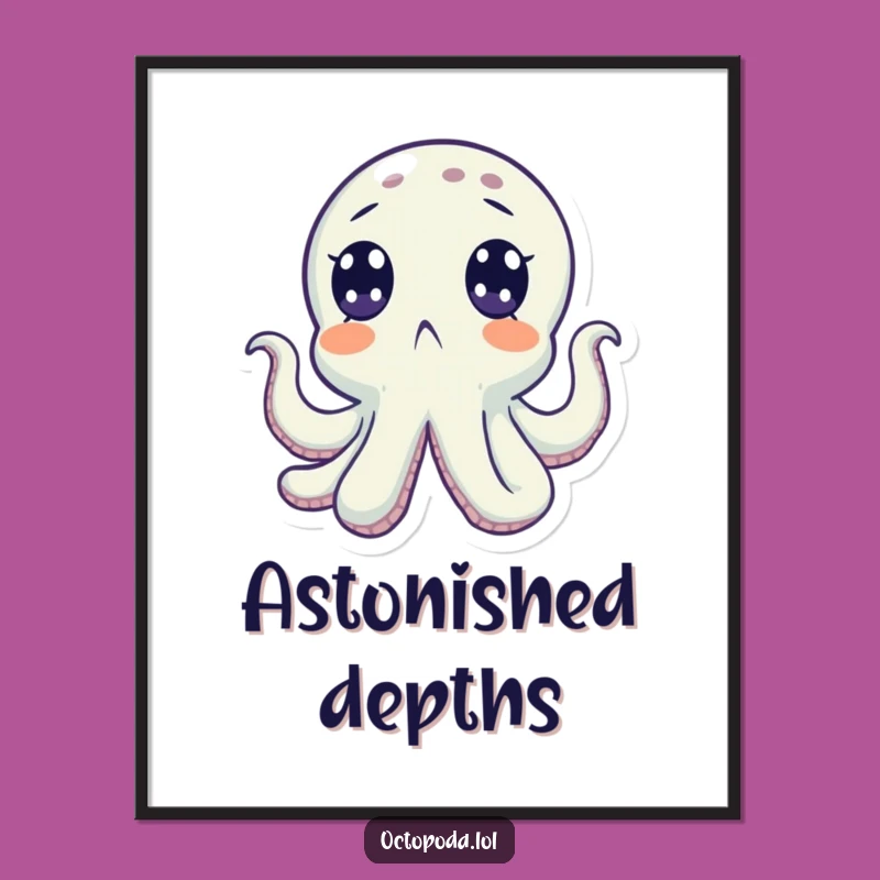 Funny Octopus Surprise Digital Art: Ocean Wonder, Perfect Humorous Gift
