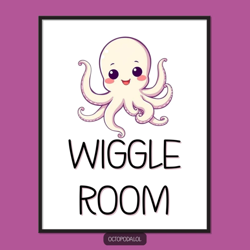 Funny Googly Eye Octopus Dance Digital Art - Hilarious Printable for Joyful Decor