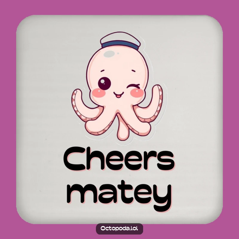 Funny Octopus Sailor Coaster: Winking Protection, Humorous Gift