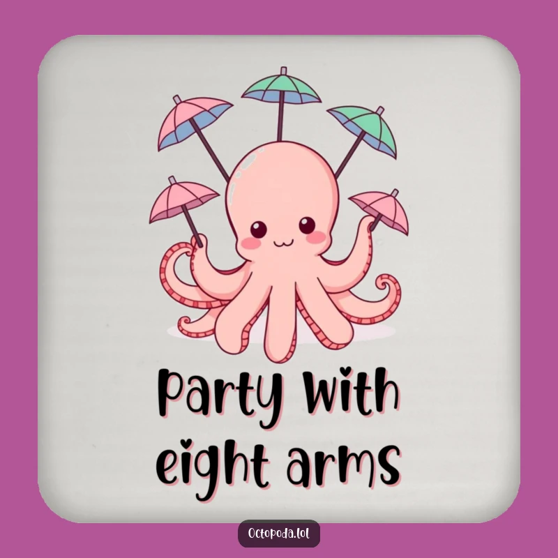 Funny Octopus Umbrella Drink Coaster - Protect Surfaces with Fun