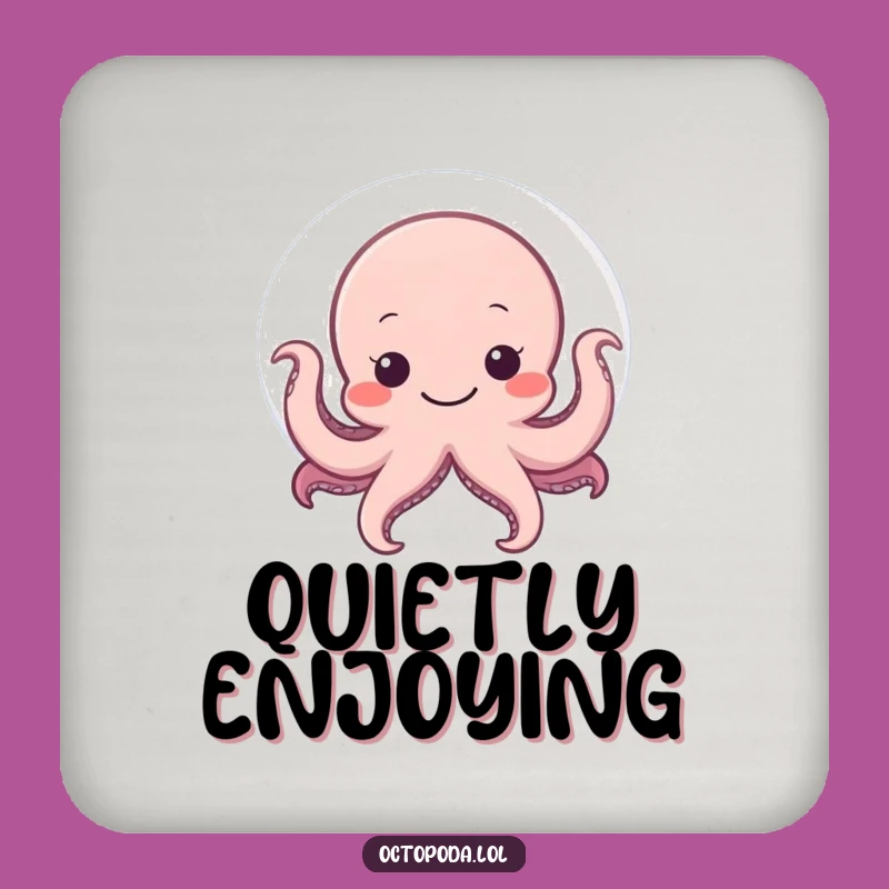 Funny Shy Octopus Coaster Set: Protect Surfaces with Charm, Gift