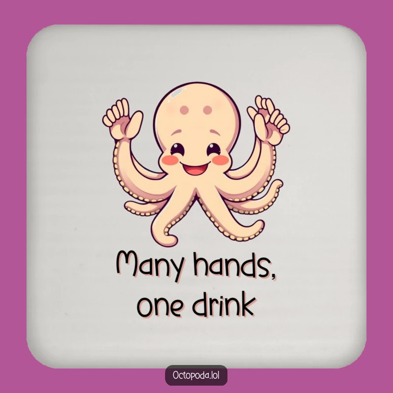Funny Octopus High-Five Coasters: Protect Surfaces with Eight Arms of Fun