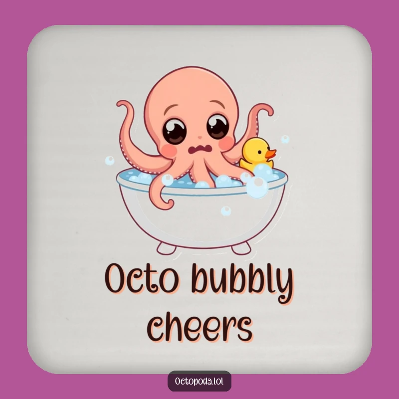 Funny Octopus Bubble Coasters - Protect Surfaces with Splashy Humor