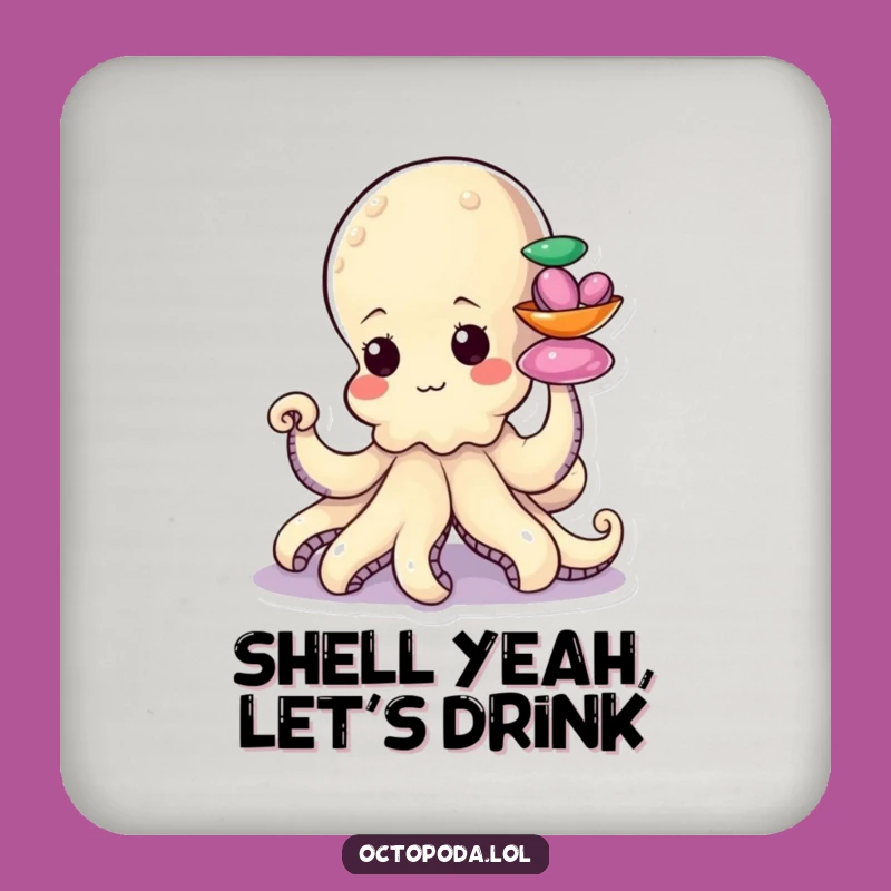 Funny Octopus Shell Stacker Coaster: Determined Style, Protective Funny Gift