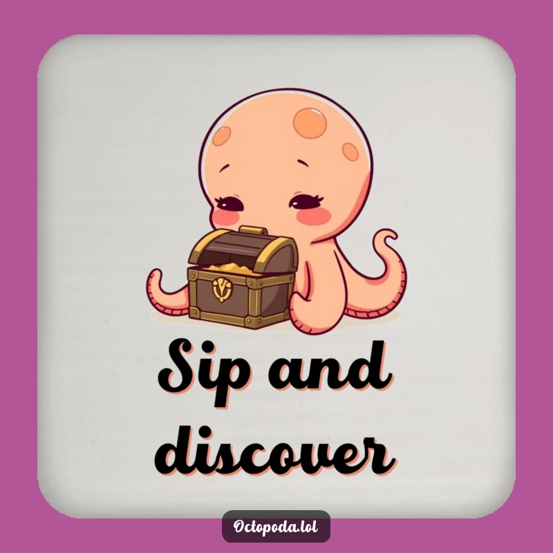 Funny Octopus Coasters: Protect Surfaces Curious Treasure Funny Gift Set