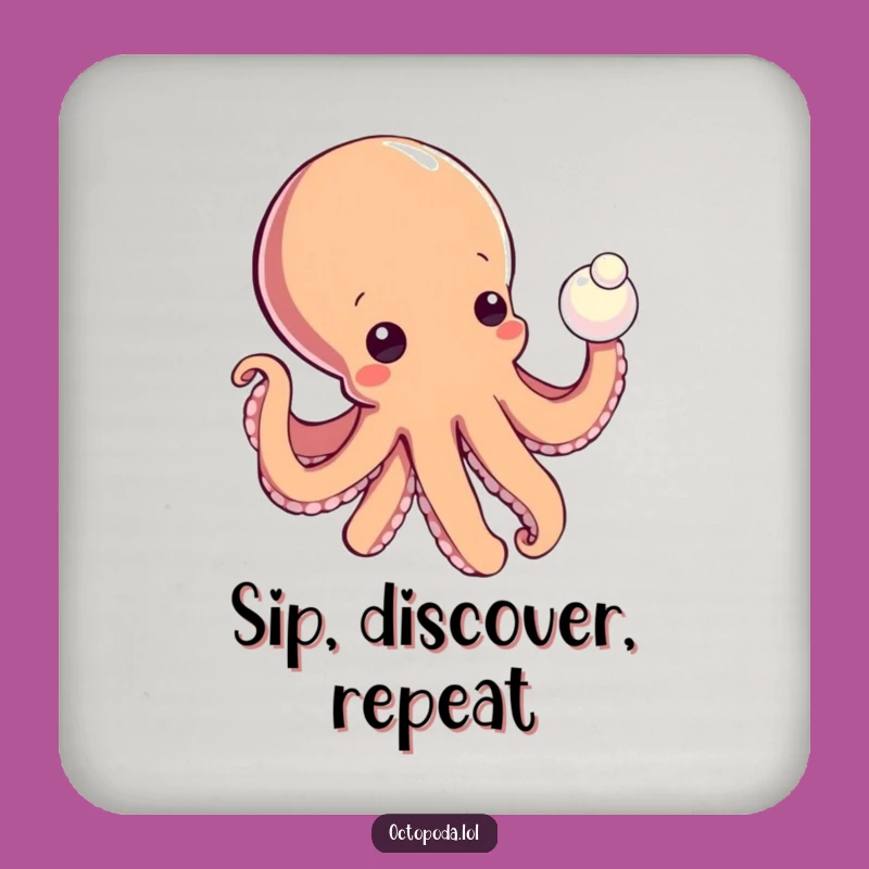 Funny Octopus Pearl Coaster Set: Protect Surfaces with Curious Fun