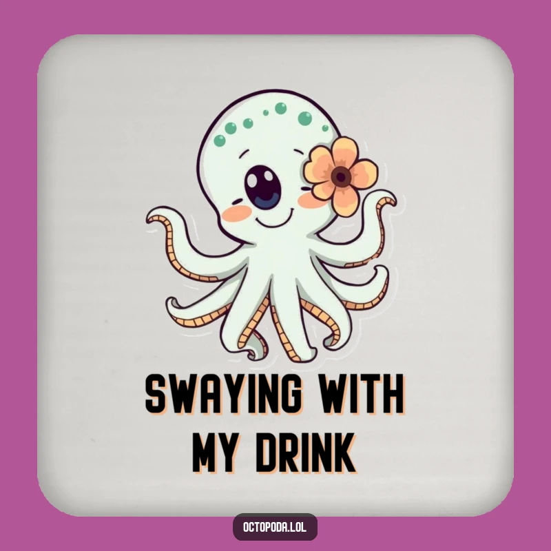 Funny Dancing Octopus Flower Coasters Add Joy to Your Table