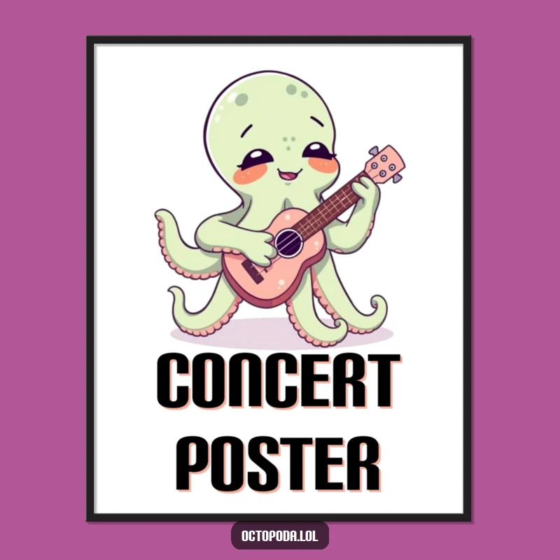 Funny Octopus Concert Poster: Celebrate Musical Cephalopod Art