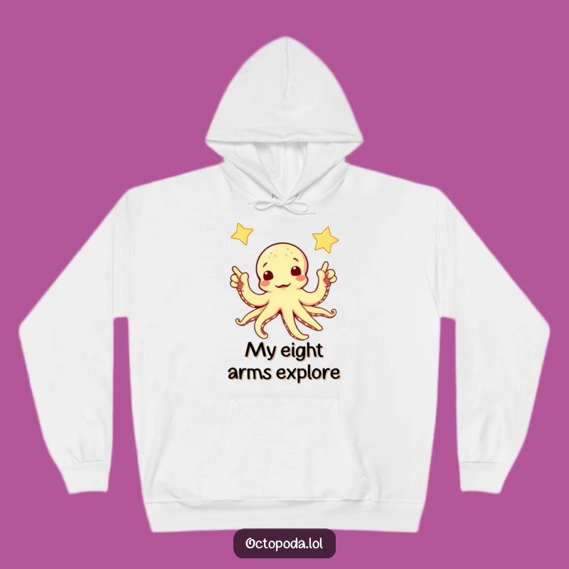 Cozy Funny Octopus Hoodie: Explore the Night Sky, Perfect Gift