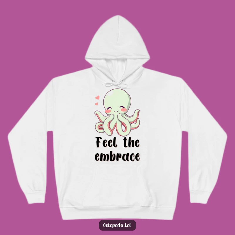 Funny Hugging Octopus Hoodie: Cozy Cephalopod Love Sweatshirt for Warm Embraces