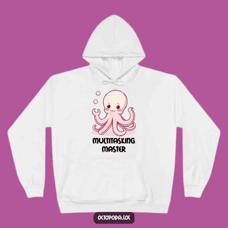 Funny Kawaii Octopus Hoodie: Cozy Cuteness with Pearly Treasures