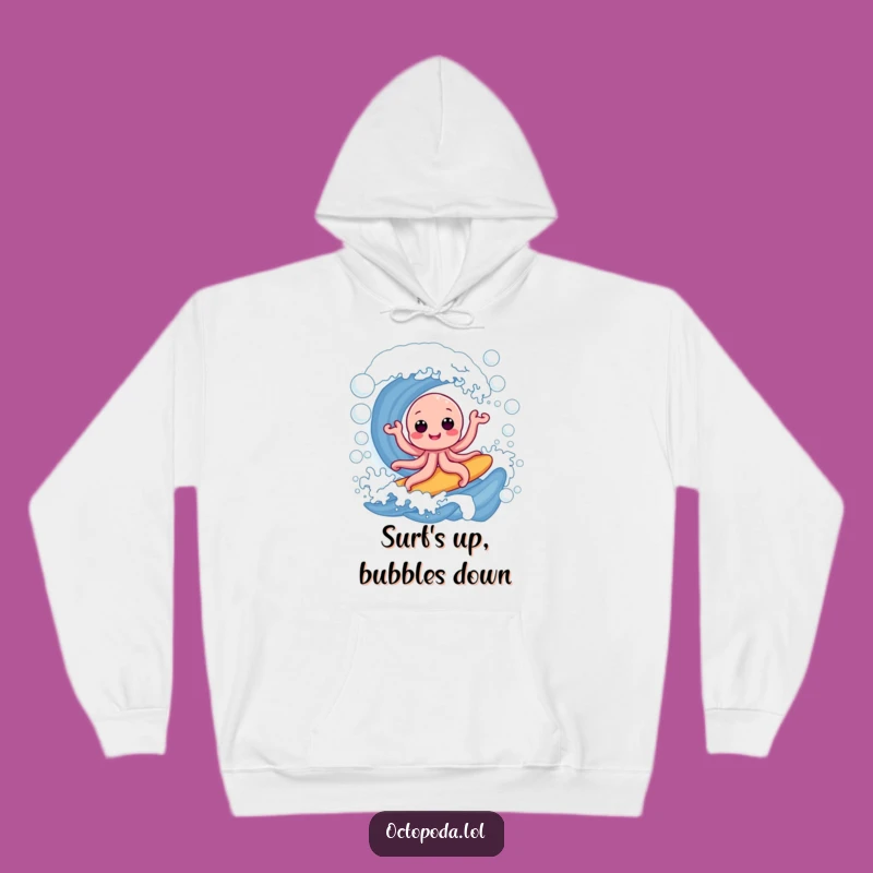Funny Octopus Bubble Surf Hoodie: Cozy and Hilarious, Perfect Warm Gift
