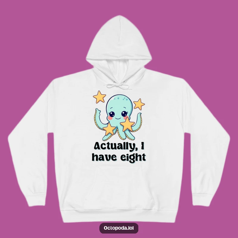 Funny Octopus Juggling Starfish Hoodie: Cozy and Hilarious Ocean Gift