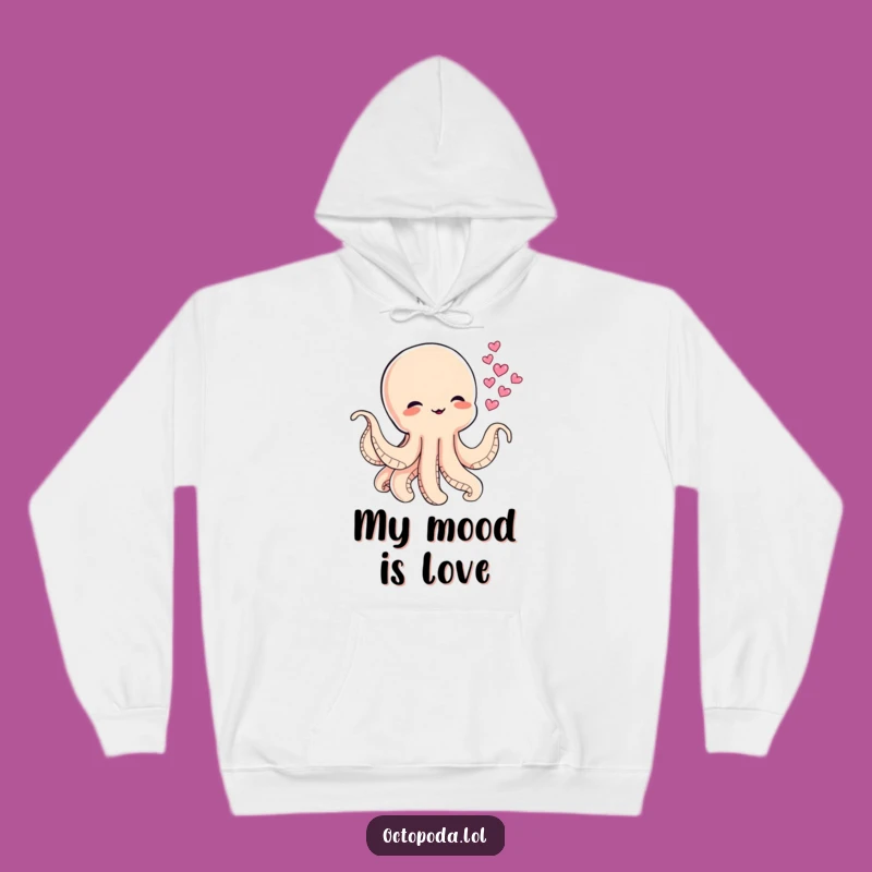 Cozy Funny Baby Octopus Ink Hearts Hoodie for Playful Comfort