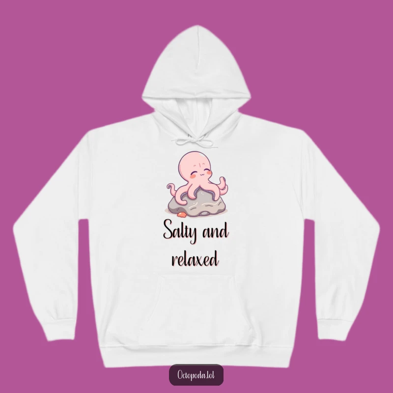Cozy Funny Octopus Lounging Hoodie - Relaxed Cephalopod Comfort