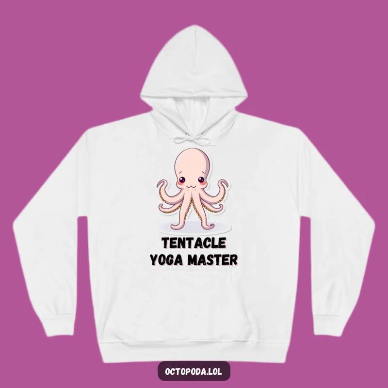 Funny Yoga Octopus Hoodie: Cozy Cephalopod Stretch Sweatshirt for Zen Moments