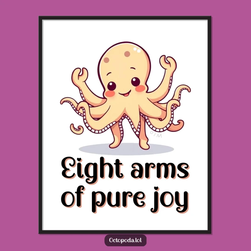 Free Printable Octopus Jig Wall Art: Wobbly Dance Downloadable Decor!