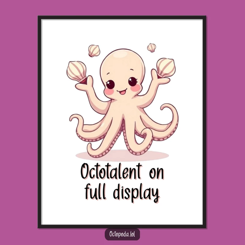 Free Printable Wall Art: Juggling Octopus Dance Fiesta Art for Your Space