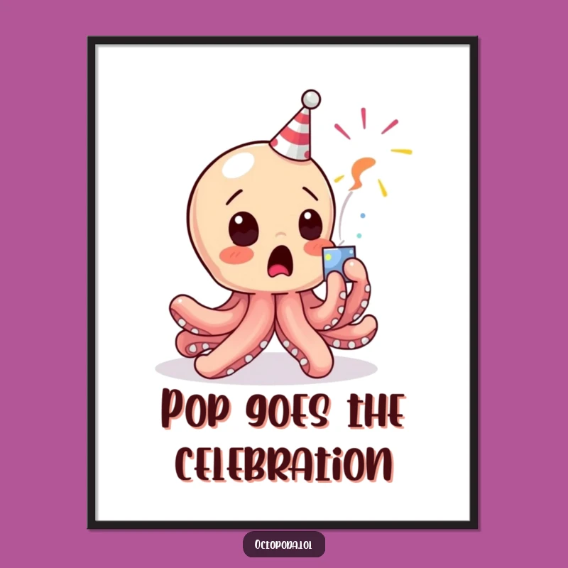 Free Printable Baby Octopus Wall Art: Surprise Popper Fun Downloadable Decor!