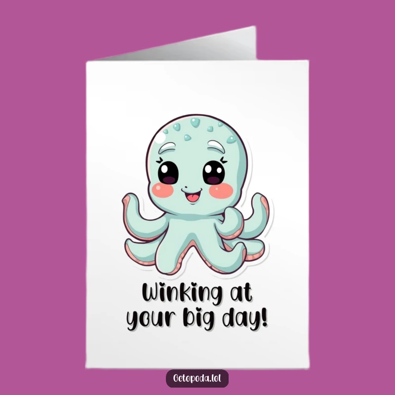 Free Printable Birthday Card: Giggling Octopus Winks, Hilarious Celebration!