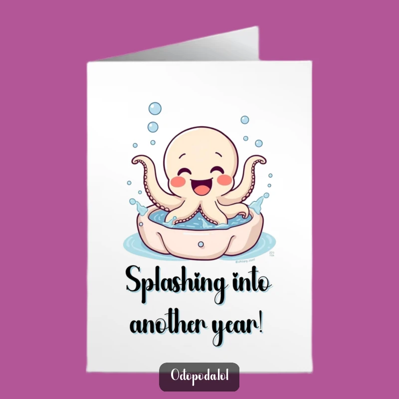Free Printable Octopus Pool Birthday Card: Splashy Fun Downloadable Joy!